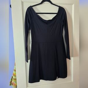 American Eagle Black Skater Dress Off Shoulder Sz L